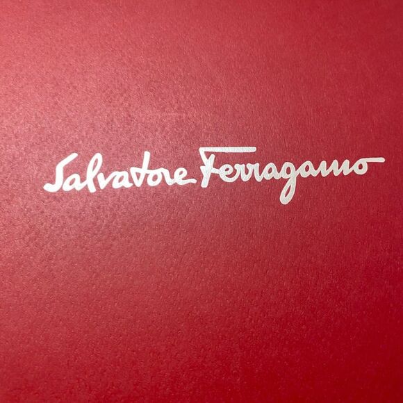 Salvatore Ferragamo Red Cardboard Shoes Empty Box - L 13.5" x W 8.5" x H‎ 5" - Picture 6 of 12